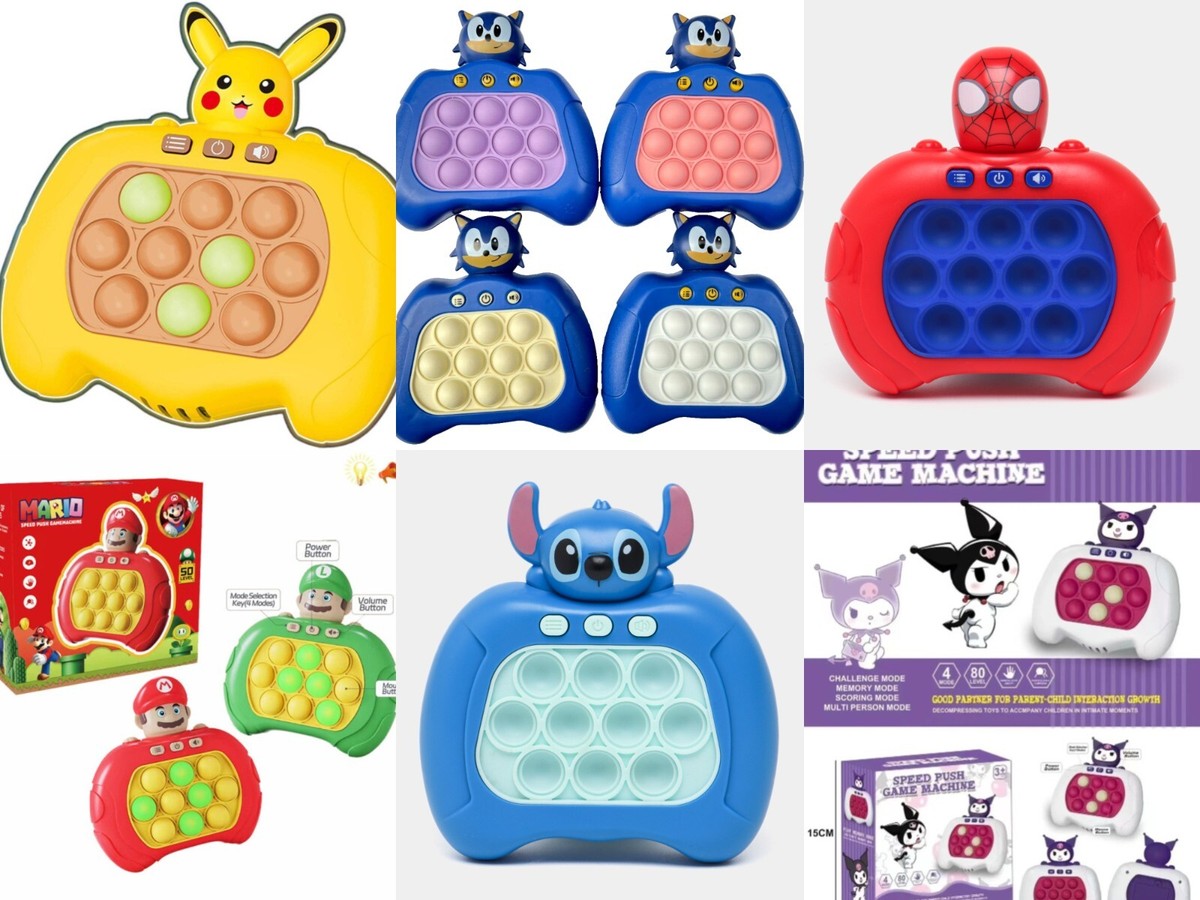 Stitch Pop Push it Game Controller Sensory Fidget Toy Electronic Whack Mole  Gift - Main Image