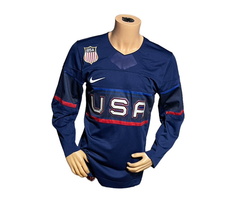 Nike Adult USA Replica Hockey Jersey White Red Blue Sz Small