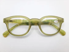 Kerecsen Unisex Oval Reading Glasses +1.25 Green Spring Hinges Modern Matte