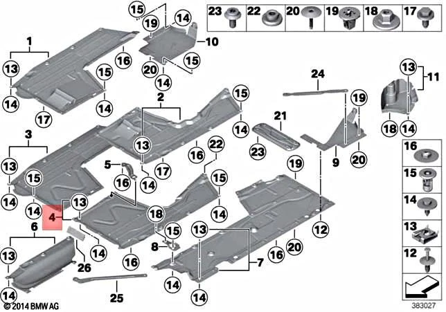 Genuine BMW 51-75-7-241-831 | UNDERBODY PANELLING, CENTER | eBay 