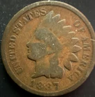 1887 Indian Head Copper Cent, Philadelphia Mint NICE!
