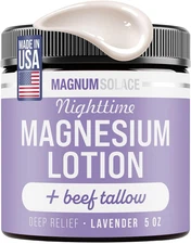 Nighttime Magnesium Lotion with Beef Tallow – Soothing Relief for Muscles & Join