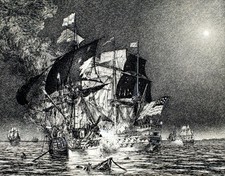 Leonard John Pearce (UK,1932-2019) ink painting 150538