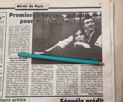 newspaper le Parisien du 14 february 1985. Marie Laforêt.
