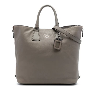 Prada Vitello Daino Side Zip Convertible Cabas - Photo 1/4