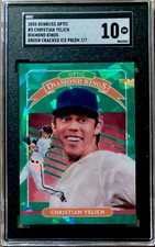 2020 Donruss Optic #5 Christian Yelich GREEN CRACKED ICE PRIZM /7 SGC 10 (7/7)