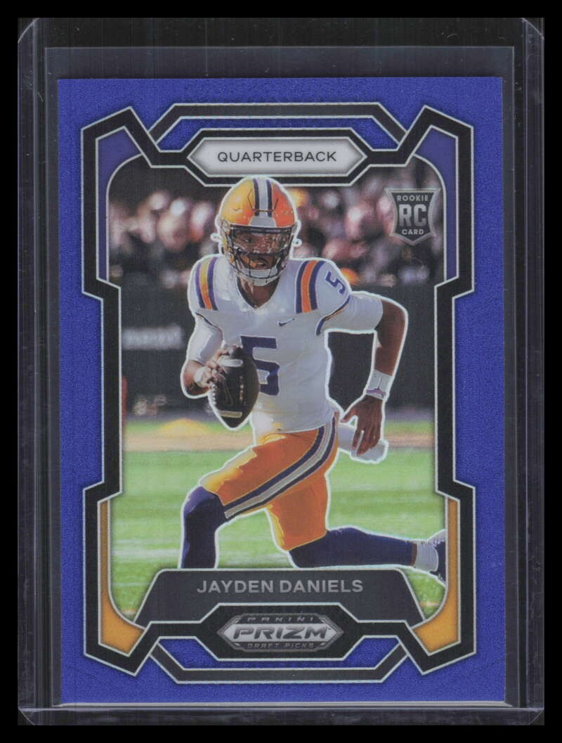 2024 Panini Prizm Draft Picks Prims Blue Refractor 108 Jayden Daniels RC 32/199