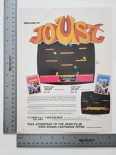 Joust Vintage Atari 2600 5200 Cartridge Print Advertisement
