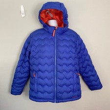 L L Bean Kids XL 18 Quilted Down Filled Downteck Water Repellant Warm Coat Blue