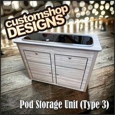 Campervan Pod / Kitchen Flat Pack 'A Grade' Lightweight Storage Unit (Type 3)