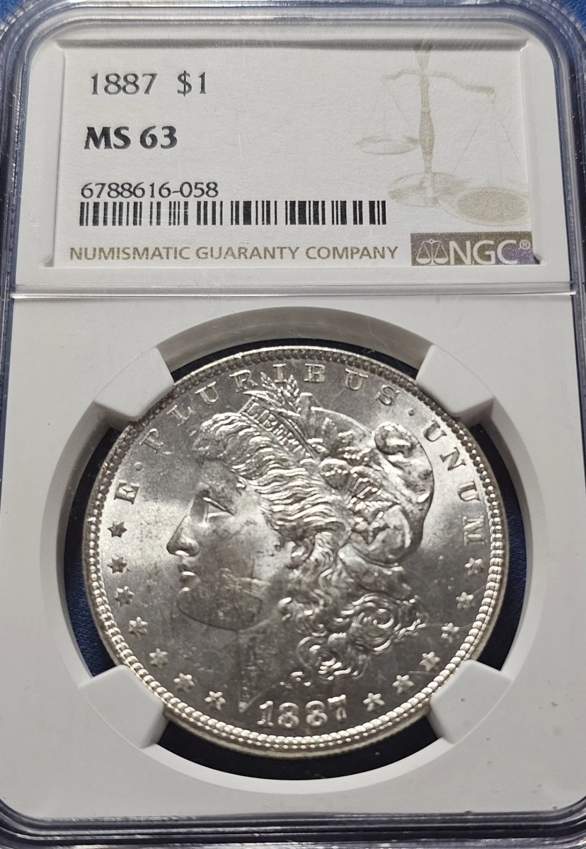 MS 63 Graded 1887 Year Morgan US Dollars (1878-1921) for sale | eBay