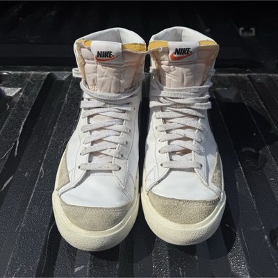 Nike Blazer '77 Vintage High Top Leather Lace-Up Sneakers White/Black CZ1055-100