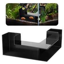 EMUTOL Dual-Entrance Aquarium Tunnel, Cave Hideout 360  Black