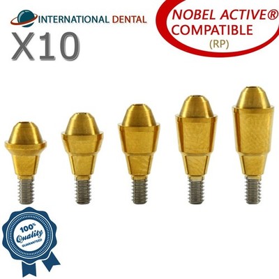 10 Straight Multi Unit 1.6mm Prosthetic N0bel Bi0care Active RP Dental Fixture