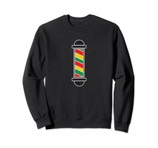 Barbershop Barber Pole Universal Hair Cut Sign Rasta Colors Sweatshirt