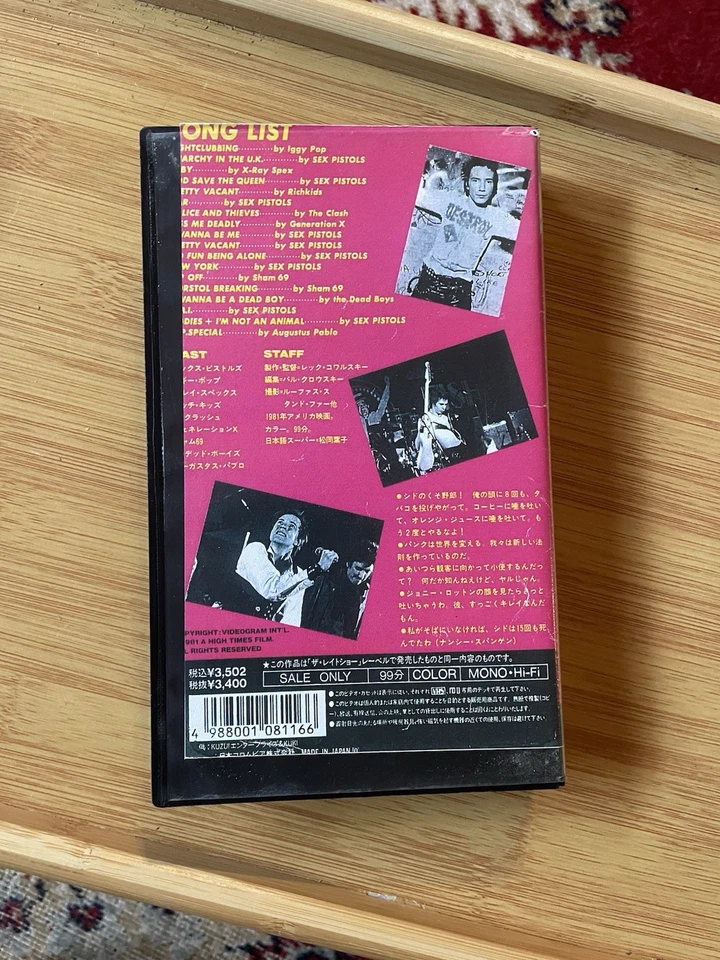 D.O.A. - A Right Of Passage VHS Sid & Nancy Sex Pistols The Clash, Dead Boys Foto 2 de 2