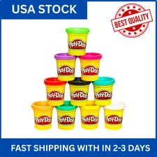 Play Doh Modeling Compound 10-Pack Case of Assorted Colors, Non-Toxic 2 Oz. Cans
