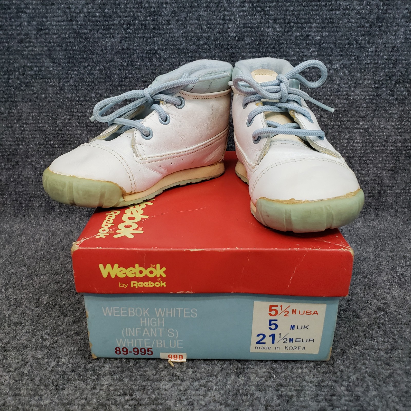 Reebok Whites High Infants Blue 89-995 5 1/2