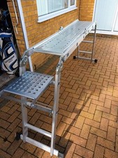 Scaffold and Ladder Platform System for Hedge and Painting