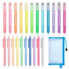 Bible Highlighters 22 Pack 12 Gel Highlighters, 10 Ballpoint Pens , Assorted