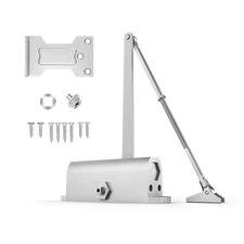 DYREOOE Door Closer Hold Open Automatic Door Closer Adjustable Grade 1 Commer...