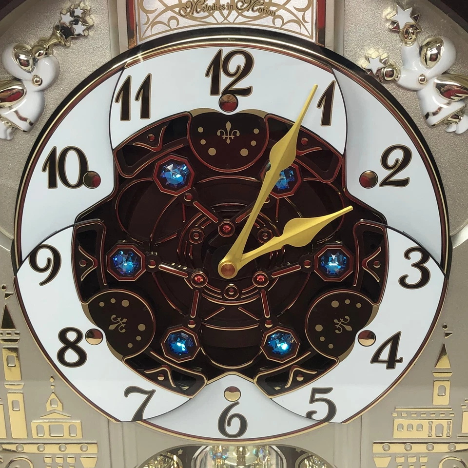 Seiko Swarovski Melody in Motion Wall Clock QXM491BRH 18 Melodies TESTED - Image 3 of 4