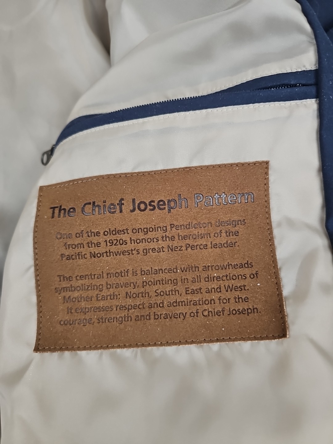 Pendleton Jacket Chief Joseph Pattern Blue Mens S… - image 10