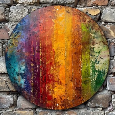George Lepape Style Colorful Gradient Abstract Circle Art