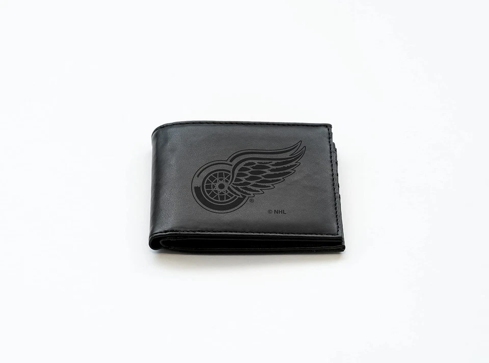 Billetera grabada con láser para fanáticos de Detroit Red Wings - Mercancía de la NHL Foto 3 de 4