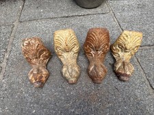 Victorian vintage ANTIQUE CAST IRON BALL & CLAW ROLL TOP BATH  FEET X 4 unusual