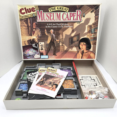 Vintage Parker Brothers Clue The Great Museum Caper komplettes Brettspiel 1991