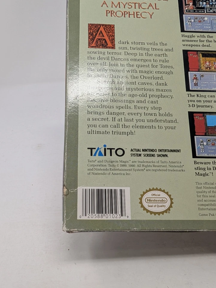 Dungeon Magic: Sword of the Elements (NES) CIB w/Manual + Map Authentic Working - Image 4 of 4
