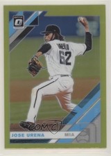 2019 Panini Donruss Optic Lime Green Prizm Jose Urena #114 00br