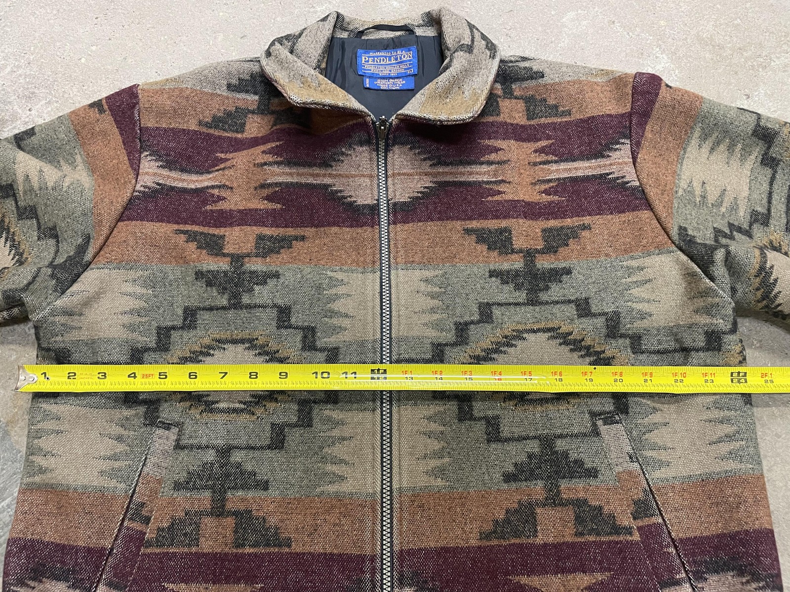 Pendleton Jacket Mens Large Multicolor Wool South… - image 20