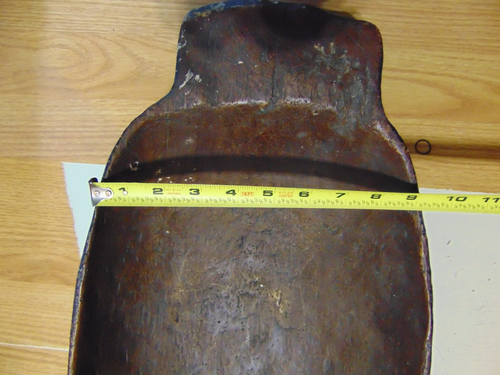 Vtg Antique Wood 2 Handled Dough Bowl Trencher Primitive Farmhouse 23 1/2" long - Bild 5 von 12