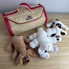 Pound Puppies Newborns Carrier Case Kennel Crate 1986 -3 PUPPIES VINTAGE