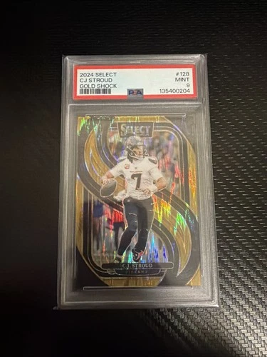2024 Select NFL- Premier Level C.J. Stroud #128 Gold Shock  6/10 PSA 9