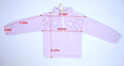 Love Glam Girl Celine Half Zip Sherpa Pullover Purple Star Jacket Girls Large - Picture 2 of 9