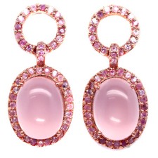 Gemstone 13 x 18 MM. Rose Quartz & Pink Sapph...