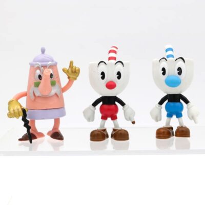 Cuphead mugman game Action Figures set king dice devil boss