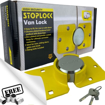 Stoplock Van Lock Hochsicherheitsanhänger Haus Garage Schuppen Tür Hasp + CP