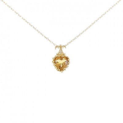 Authentic K18YG Heart Citrine Necklace #270-003-913-5756 | eBay