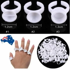 100-1000 X Pigment Rings Tattoo Ink Cups Ring Glue Holder Permanent Microblading