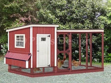  2-in-1 Chicken Coop Plans with Kennel / Hen House, Design #50410LM