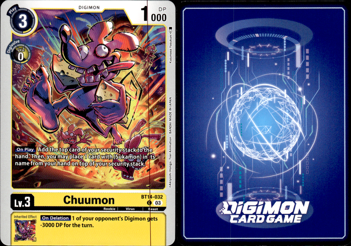 BT14-032 Chuumon :: Common Digimon Card :: BT14: Blast Ace ::