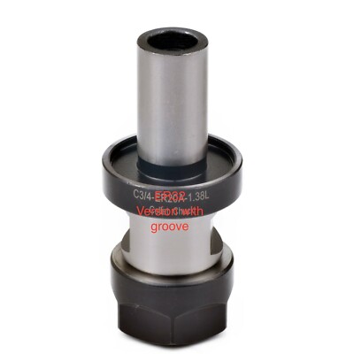 TTS 3/4'' STRAIGHT SHANK ER32 COLLET CHUCK TOOL HOLDR GAGE LENGTH WITH GROOVE