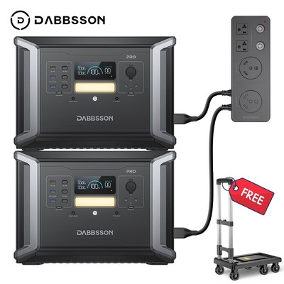 Dabbsson Power Station 4600W 4300Wh Solar Generator for Emergency Battery Backup