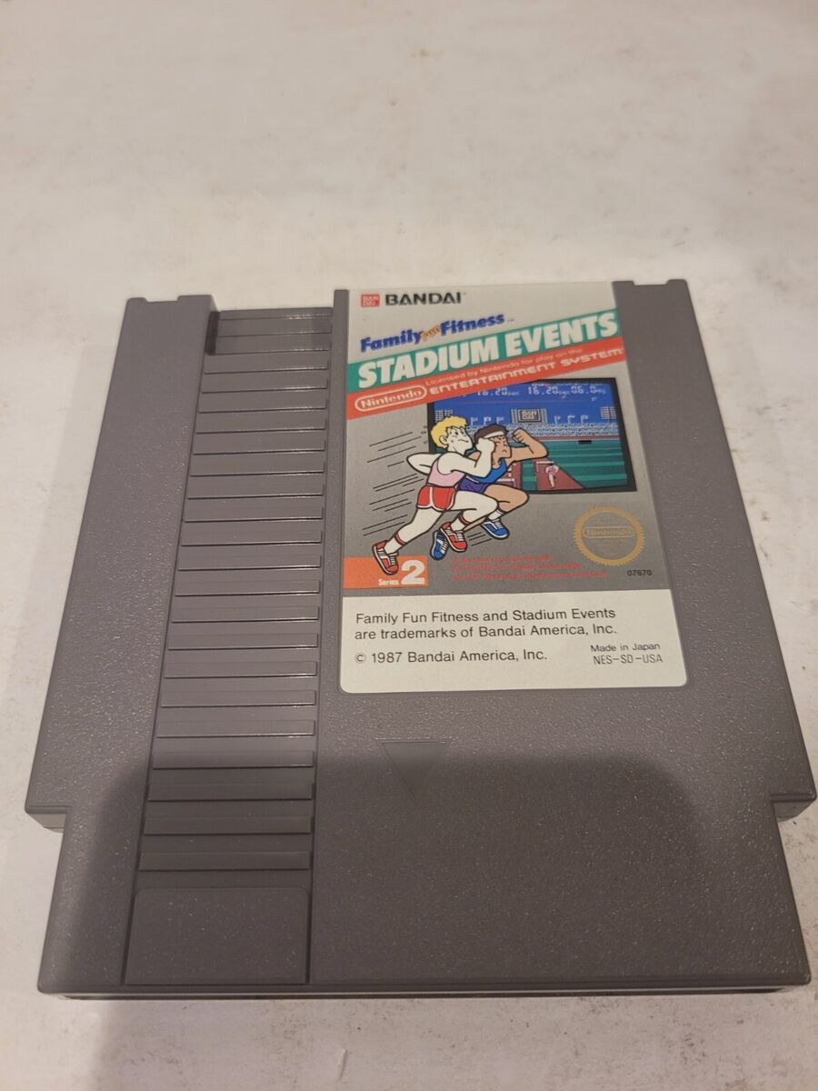 Stadium Events Family Fun Fitness Nintendo NES Game Genuine Stadium Events Family Fun Fitness Nintendo NES Game Genuine