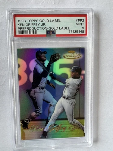 1998 Topps Gold Label KEN GRIFFEY JR PREPRODUCTION GOLD LABEL #PP2 PSA 9 MINT