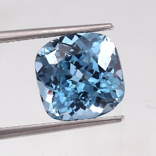Pierre Précieuse Aquamarine Naturelle Du Brésil - 2.30 Ct - Couleur Bleu Ciel - Taille Asscher - Pour Bijoux
